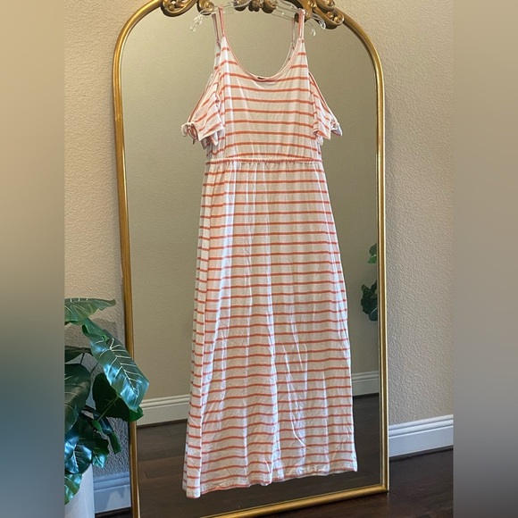 MARKET & SPRUCE Maisy Cold Shoulder Linen Blend Knit Maxi Dress Size XL - Picture 1 of 7